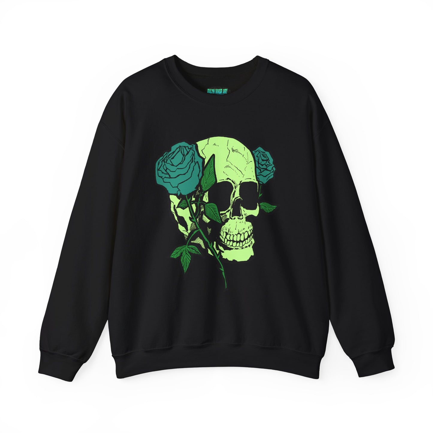 Skull and Roses Crewneck Sweatshirt for Unisex