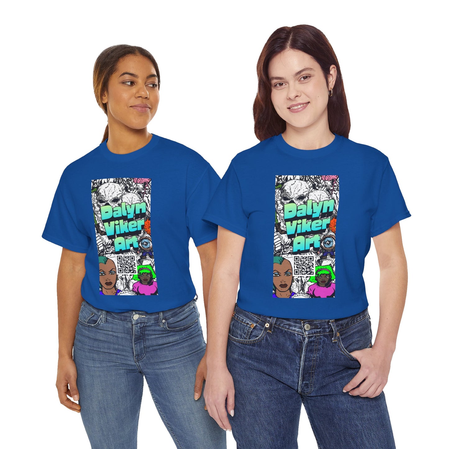 Graphic Art T-Shirt — "Dalyn Viker Art" Vertical Collage Tee