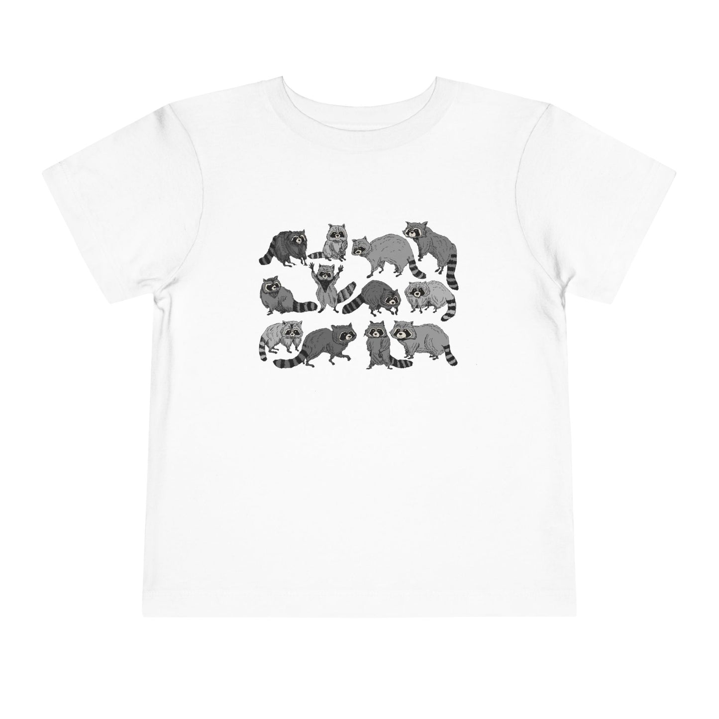 Toddler Tee — Playful Woodland Raccoon Crew Cute Kids Shirt