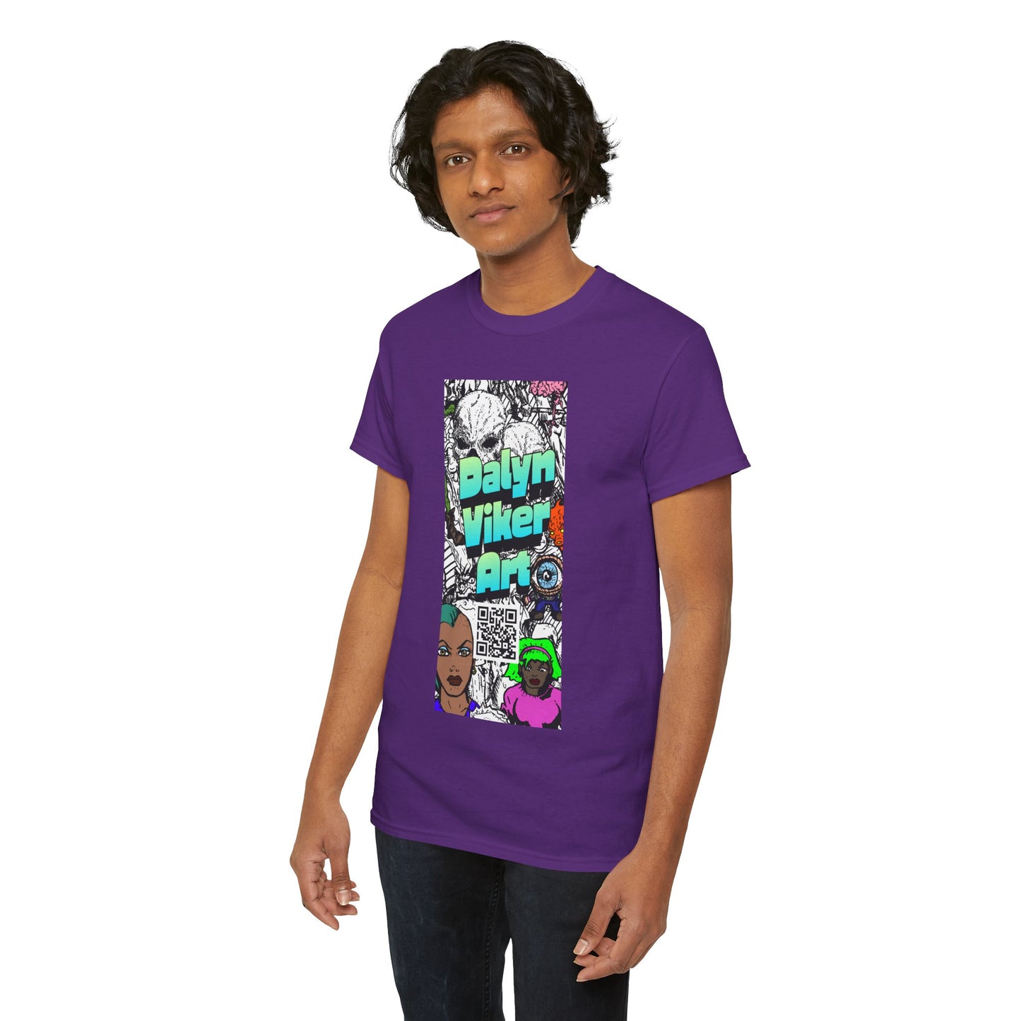 Graphic Art T-Shirt — "Dalyn Viker Art" Vertical Collage Tee