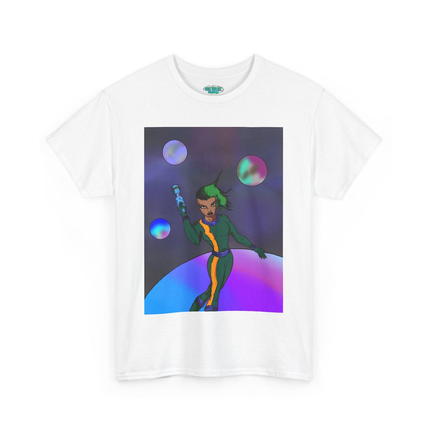 Cosmic Hero Vibe Tee - Unisex Heavy Cotton Tee, Space Art Shirt, Retro Sci-Fi T-Shirt, Gift for Space Lovers, Unique Graphic Tee