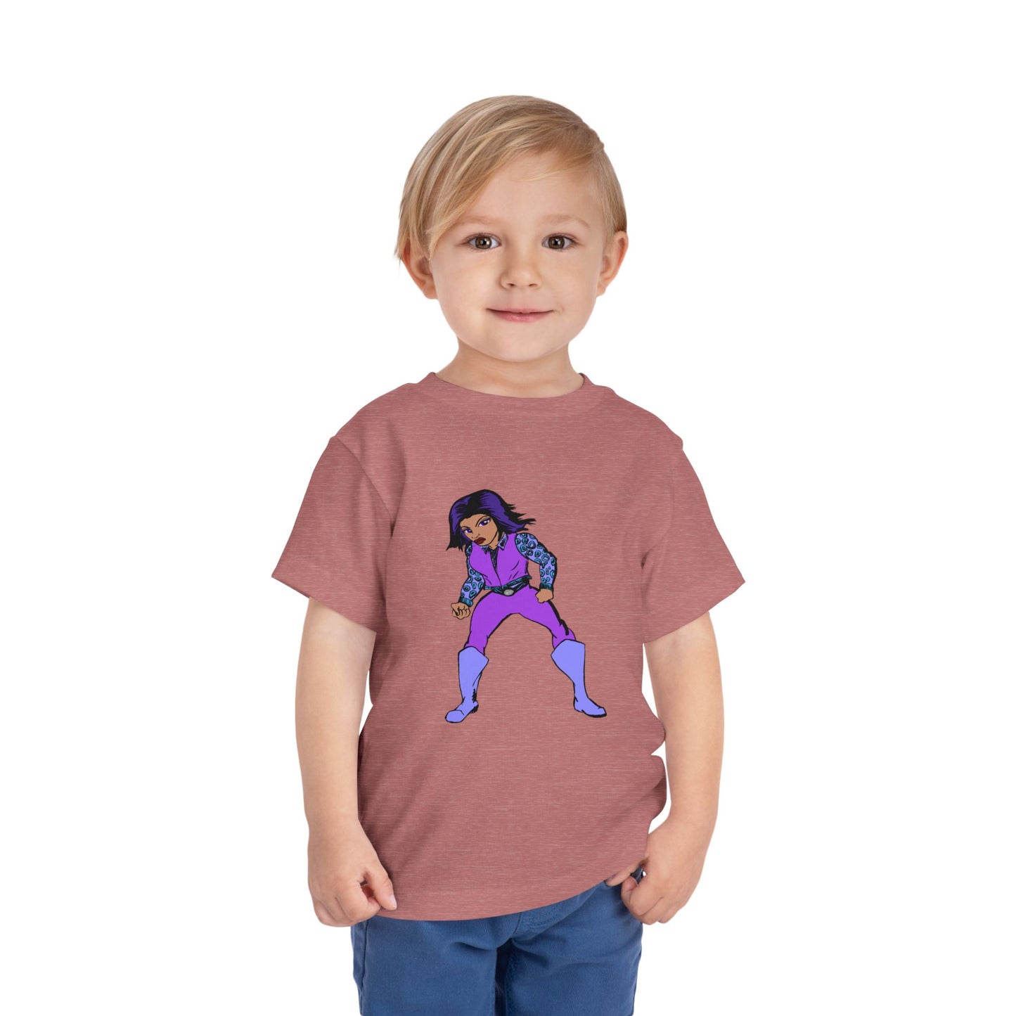 Toddler Tee — Purple Superstar Heroine Graphic Shirt