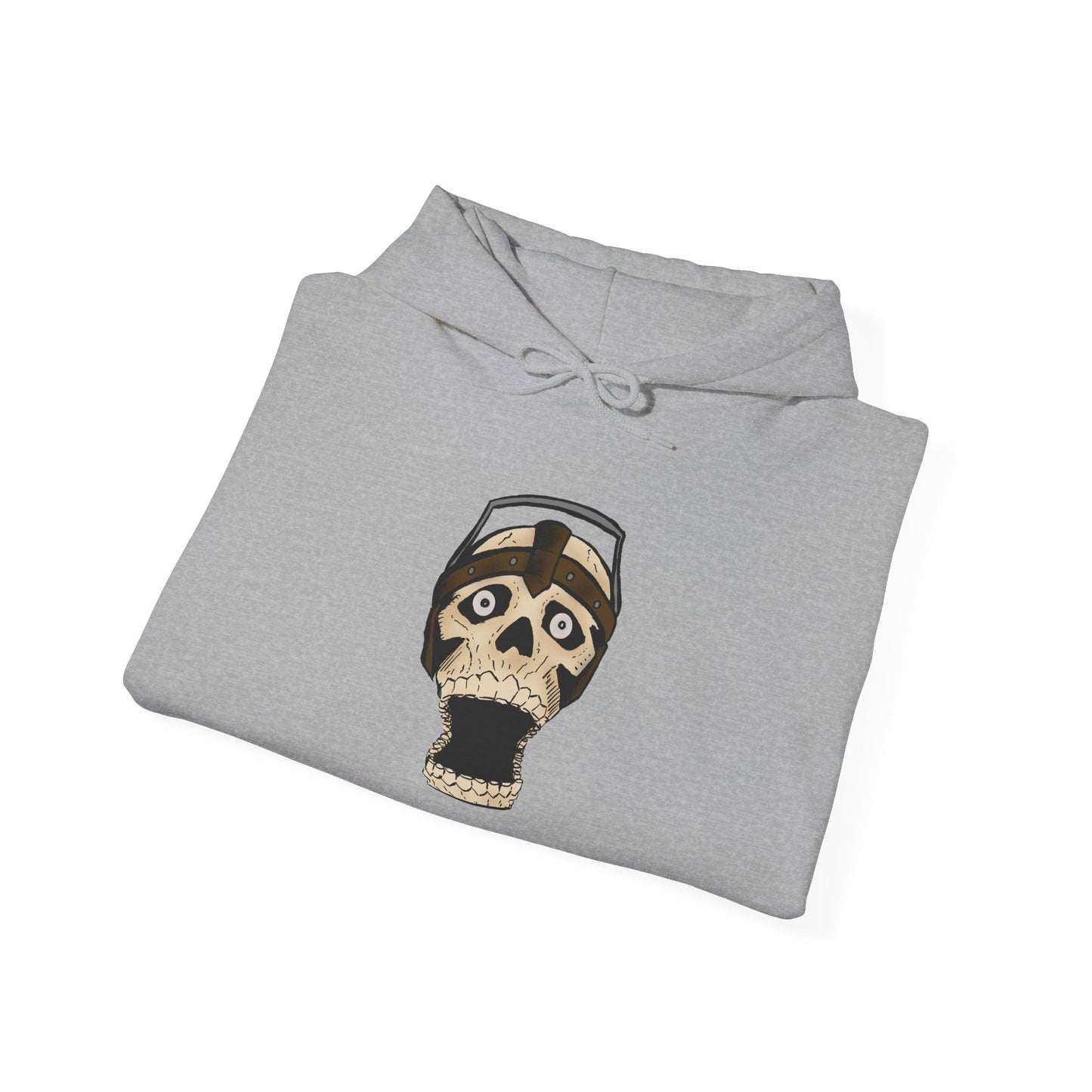 Screaming Skull Graphic Hoodie, Unisex Heavy Blend Sweatshirt, Cozy Casual Wear, Gift for Halloween, Unique October Fashion, Everyday Comfort