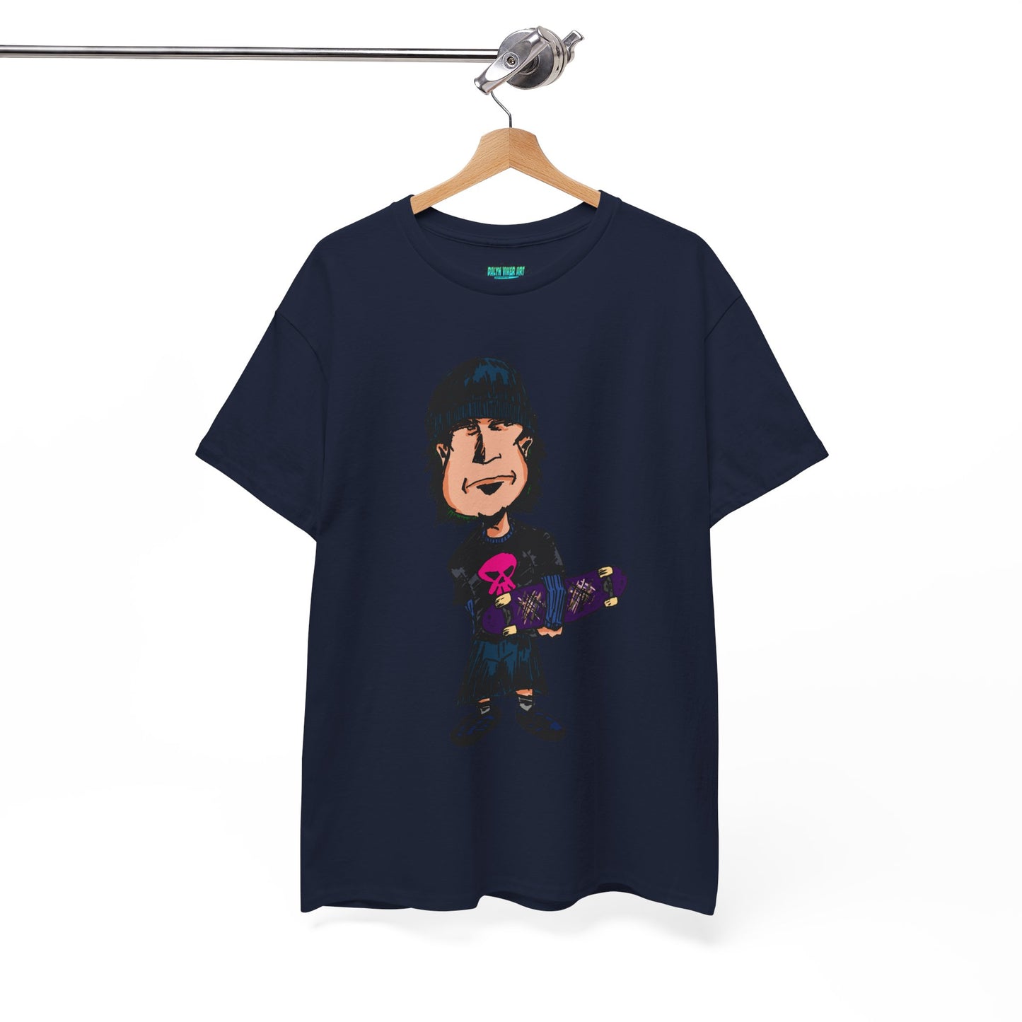 Rude Skater Dude - Skate Punk - Skater Kid Cartoon T‑Shirt — Cute Skateboarder Graphic Tee