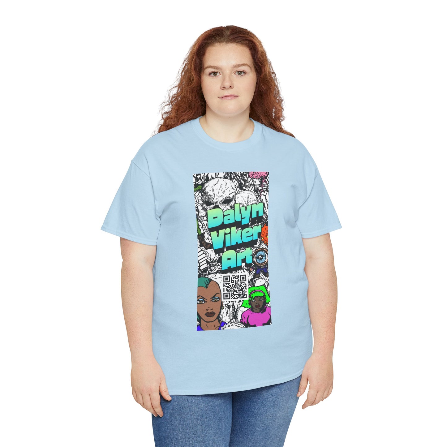 Graphic Art T-Shirt — "Dalyn Viker Art" Vertical Collage Tee