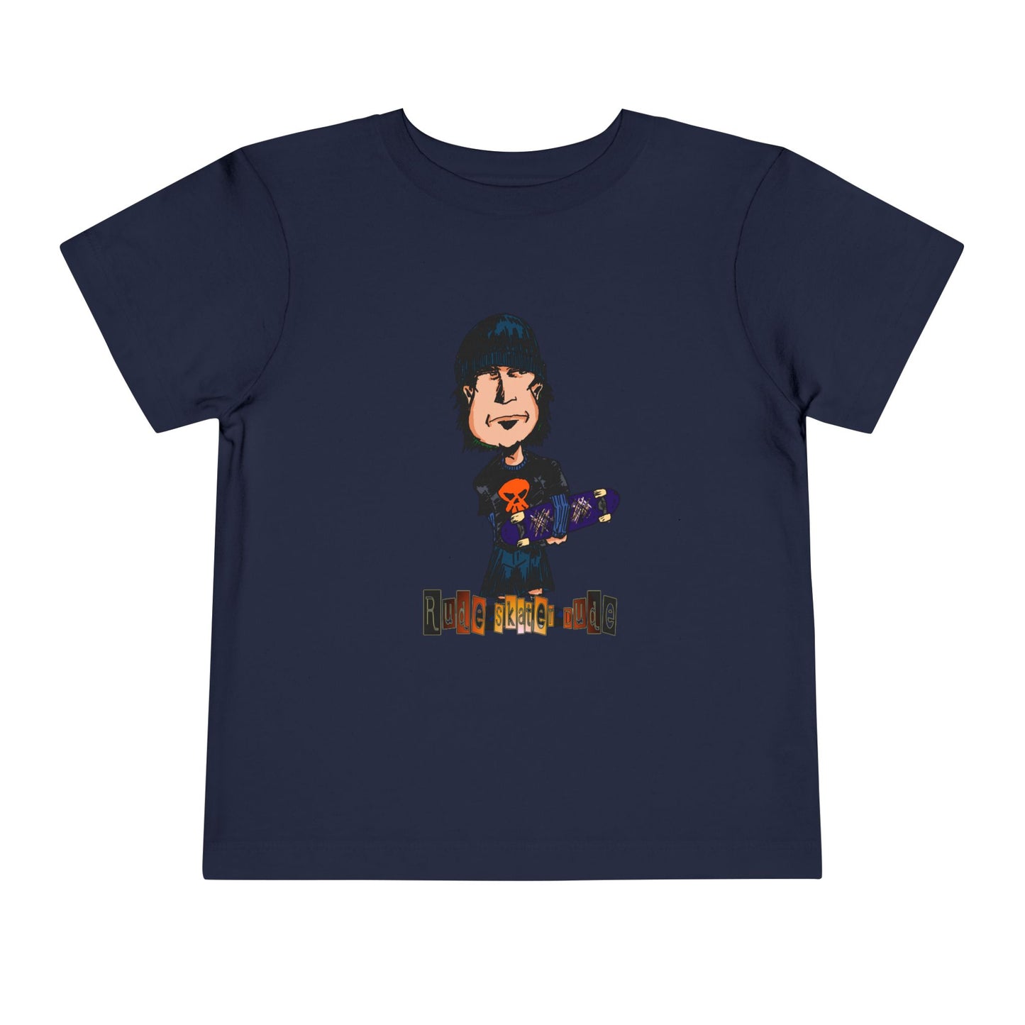 Toddler Tee — Cute Rude Skater Dude Kid Skateboard Graphic Shirt