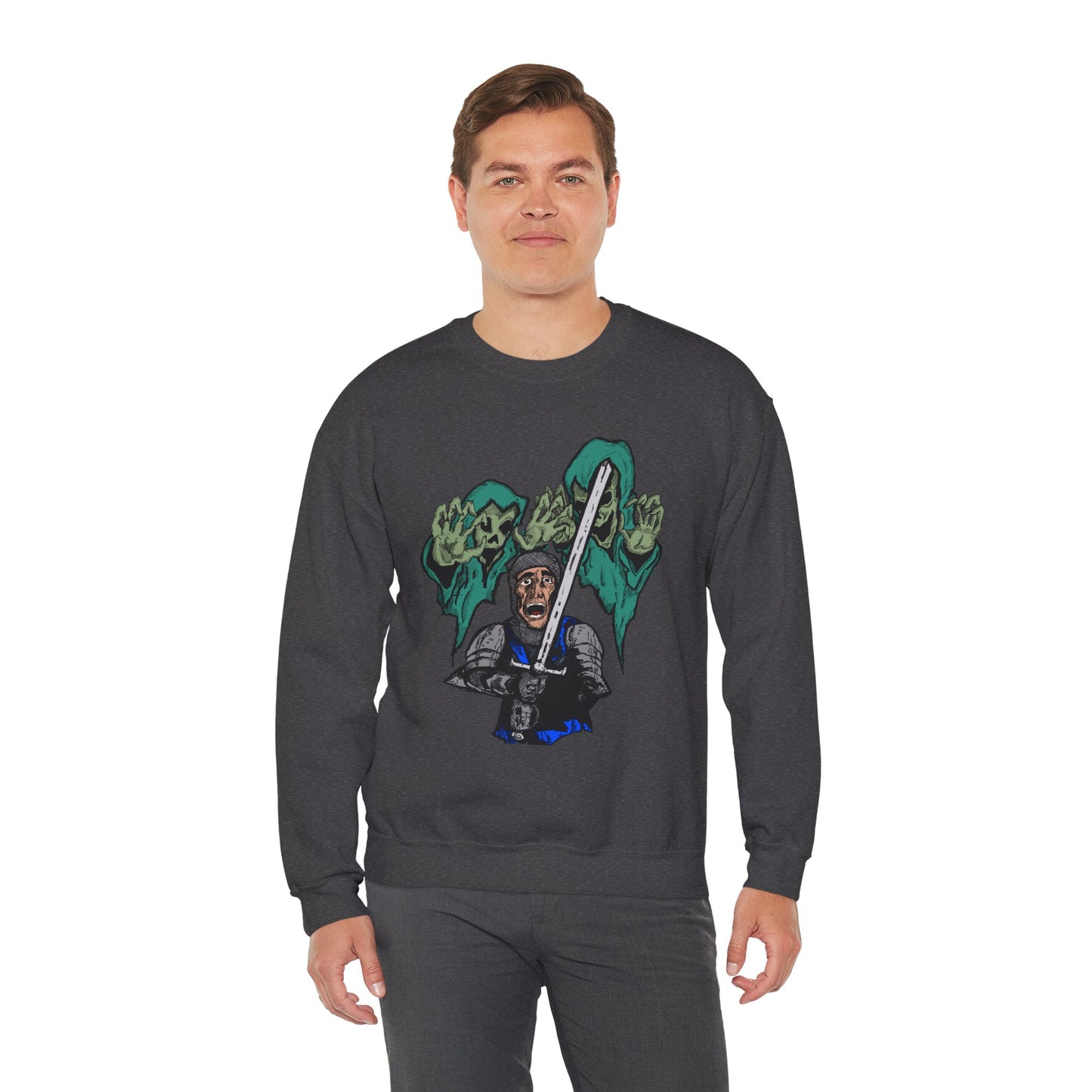 Knight Fright Inspired Unisex Crewneck Sweatshirt with Graphic Print
