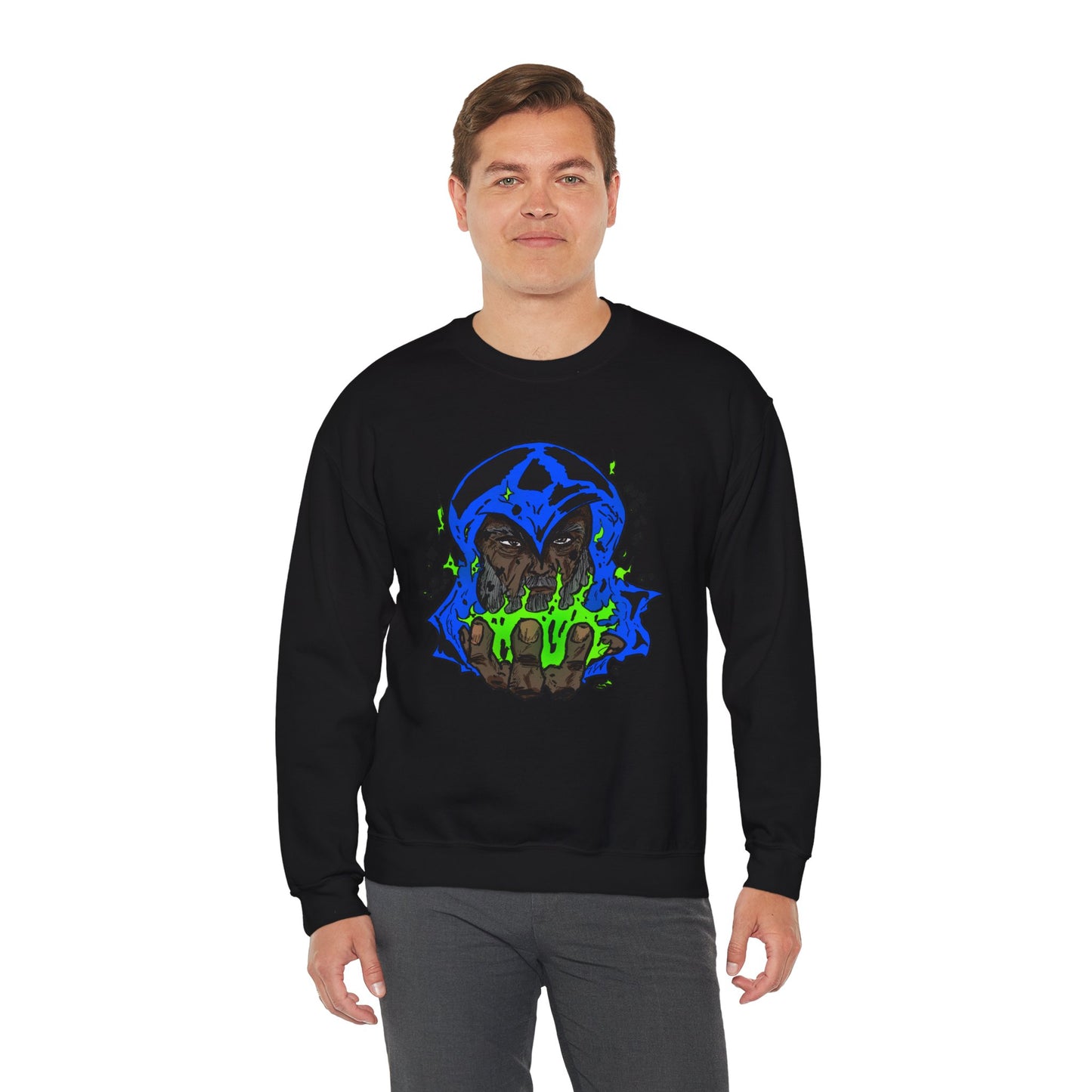 Cosmic Wizard Mystical Graphic Sweatshirt