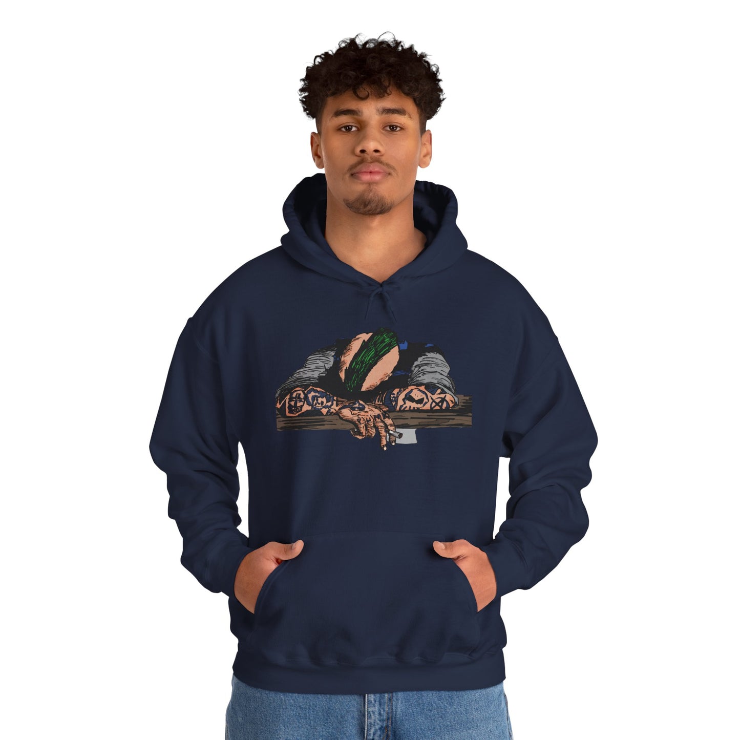Punk and Done Color Unisex Hooded Sweatshirt, Cozy Streetwear, Unique Gift for Art Lovers, Casual Lounge Wear, Perfect for Fall Fashion