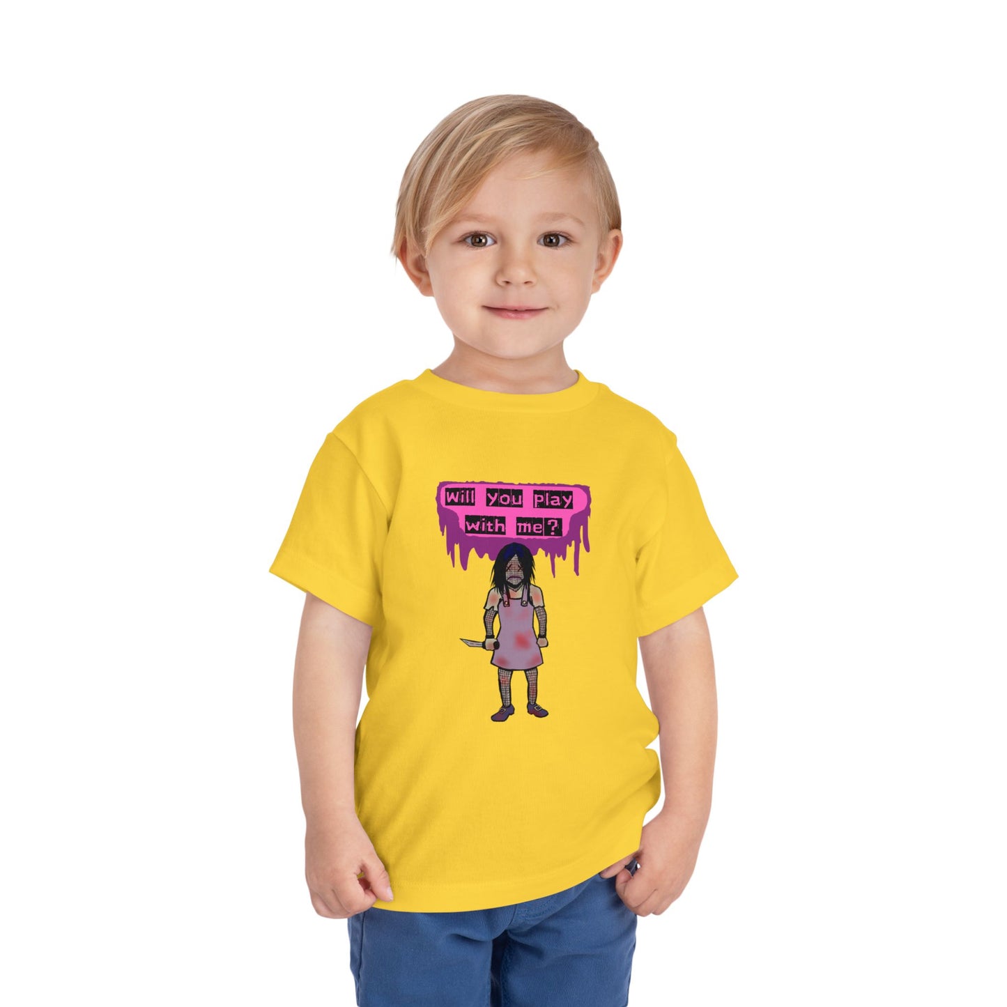 Toddler Tee - Evil Doll - Will You Play With Me