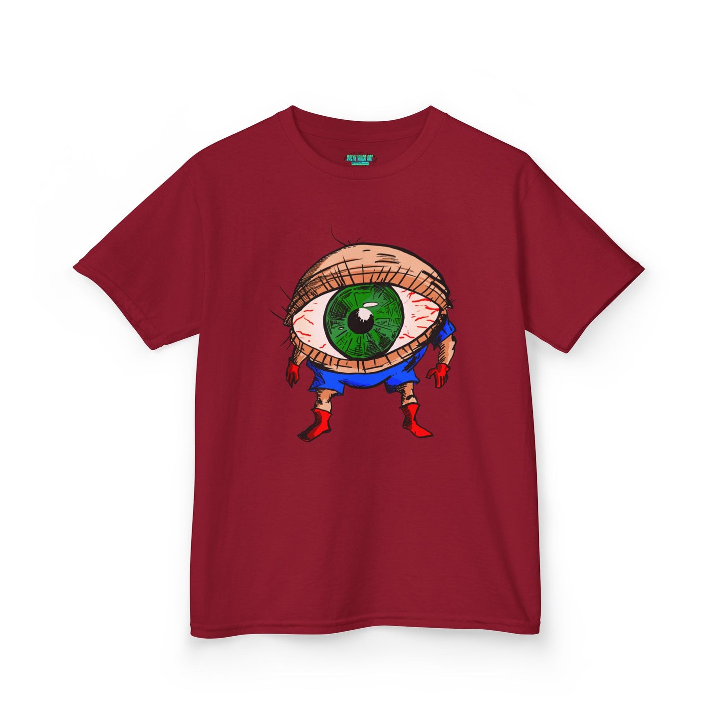 Terrif-EYE-ing Whimsical Kids Heavy Cotton Tee with Eye Design