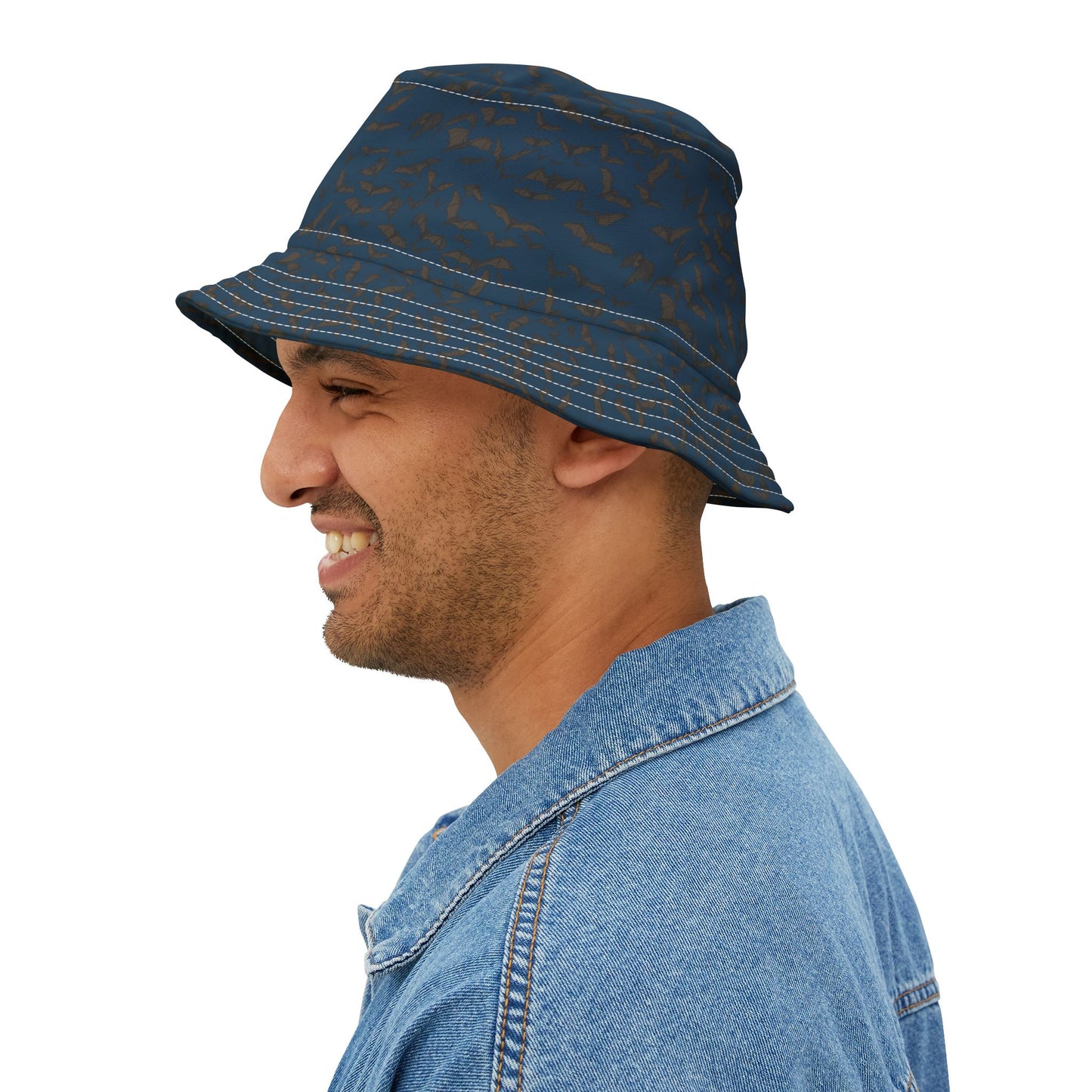 Stylish AOP Bats at Dusk Bucket Hat, Summer Fashion, Vacation Essential, Outdoor Accessory, Festival Wear, Gift for Her