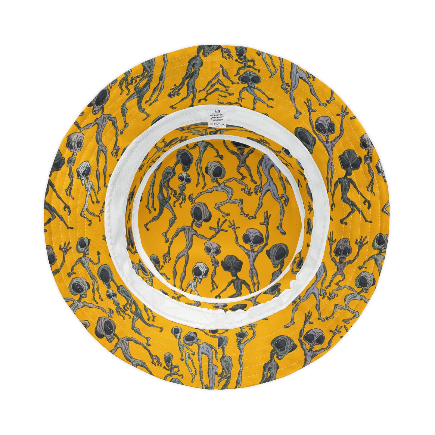 Alien Dance Party Bucket Hat, Fun Outdoor Accessory, Summer Festival Hat, Unique Gift for Sci-Fi Lovers, Fashionable Sun Protection