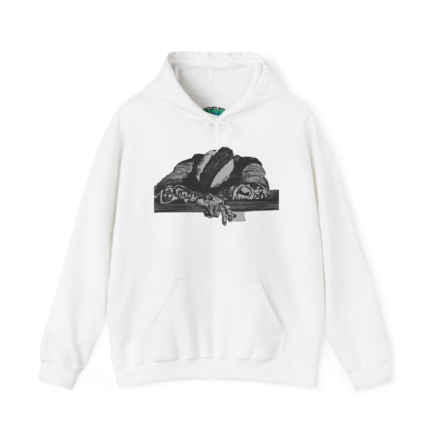 Punk and Done Unisex Hoodie with Artistic Design, Cozy Streetwear, Graphic Sweatshirt for Casual Vibes, Perfect Gift for Any Occasion