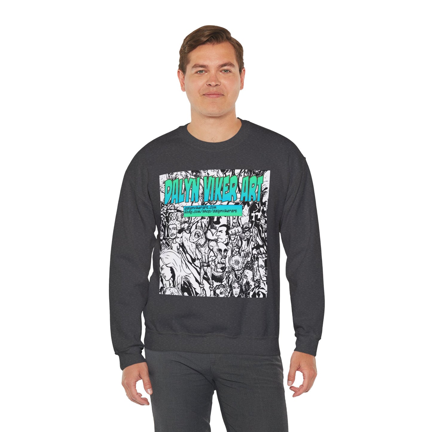 Graphic Art Crewneck Sweatshirt - Dalyan Viker Art Edition