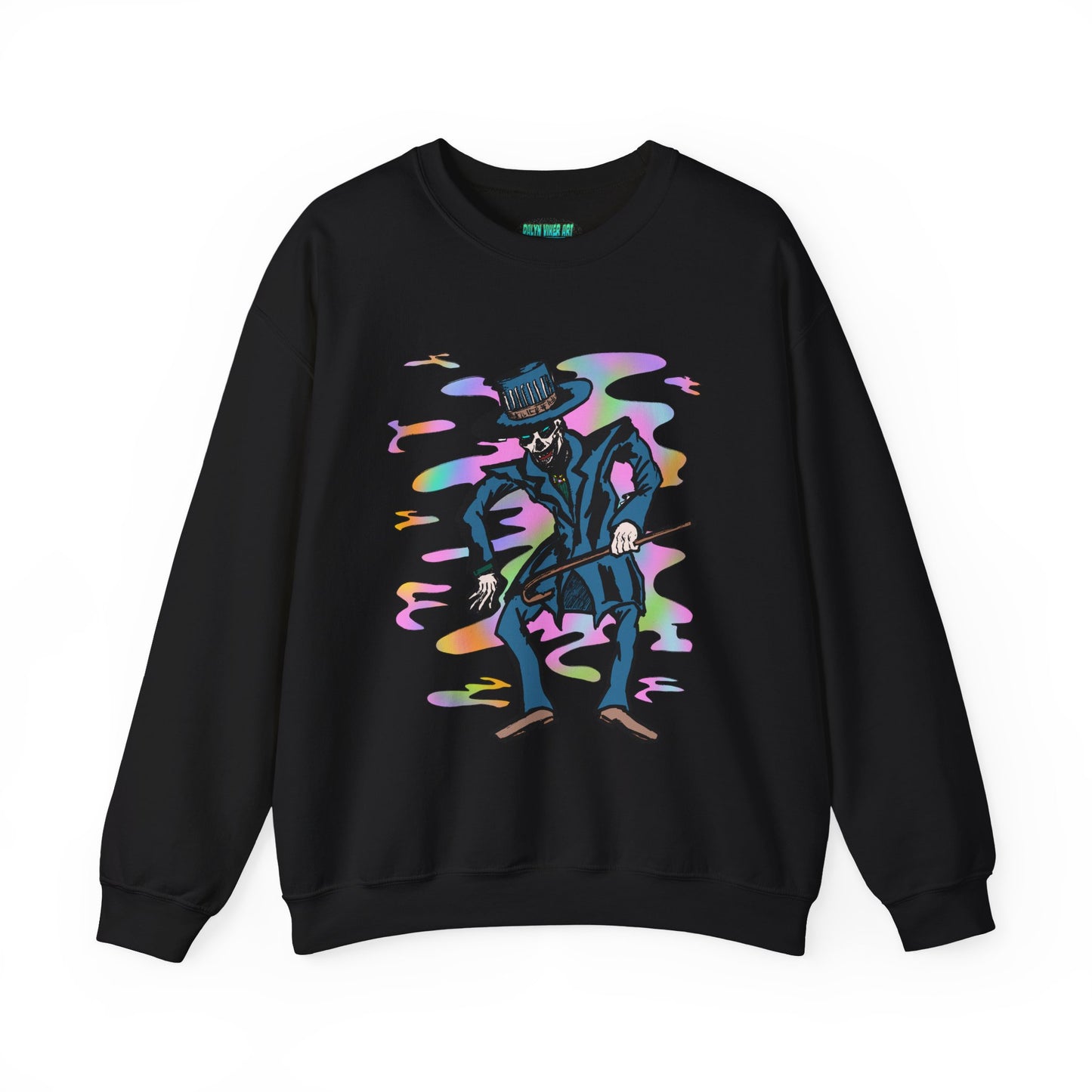 Vibrant Voodoo Graphic Crewneck Sweatshirt - Unisex Halloween Vibe