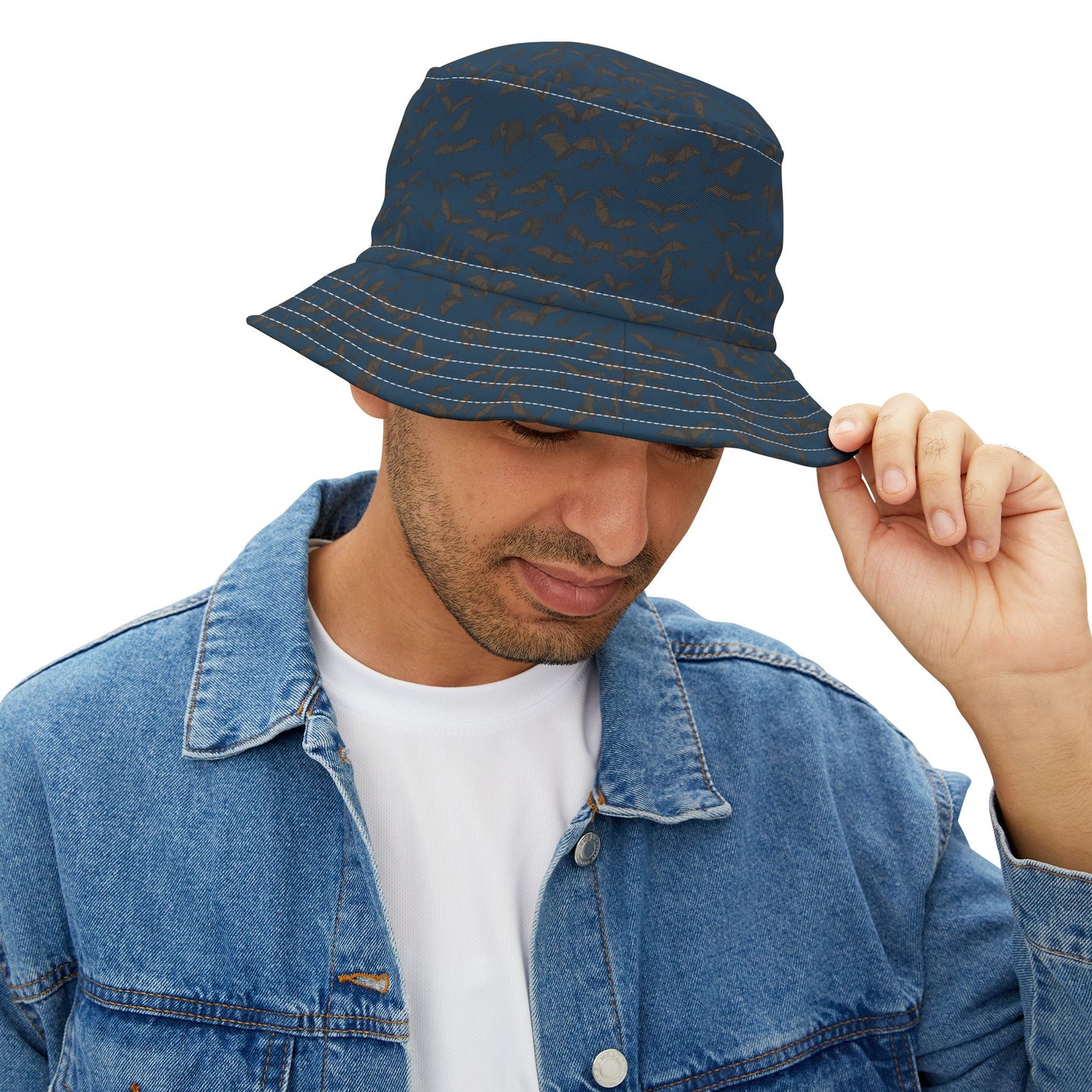 Stylish AOP Bats at Dusk Bucket Hat, Summer Fashion, Vacation Essential, Outdoor Accessory, Festival Wear, Gift for Her