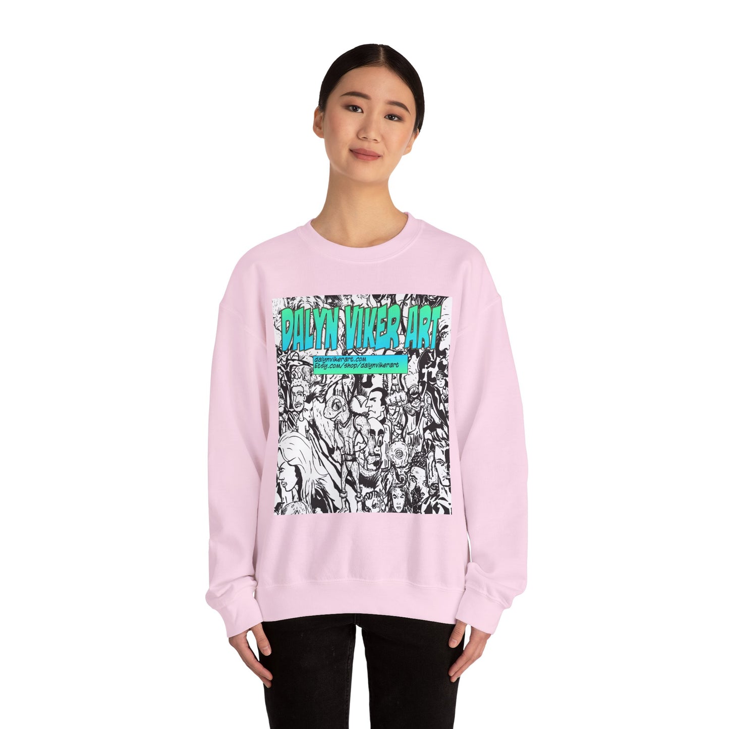 Graphic Art Crewneck Sweatshirt - Dalyan Viker Art Edition