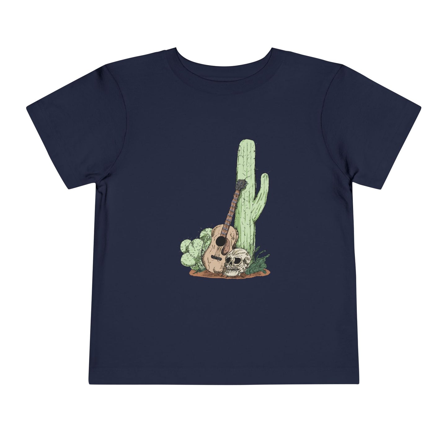 Toddler Tee — Desert Cactus with Guitar Graphic