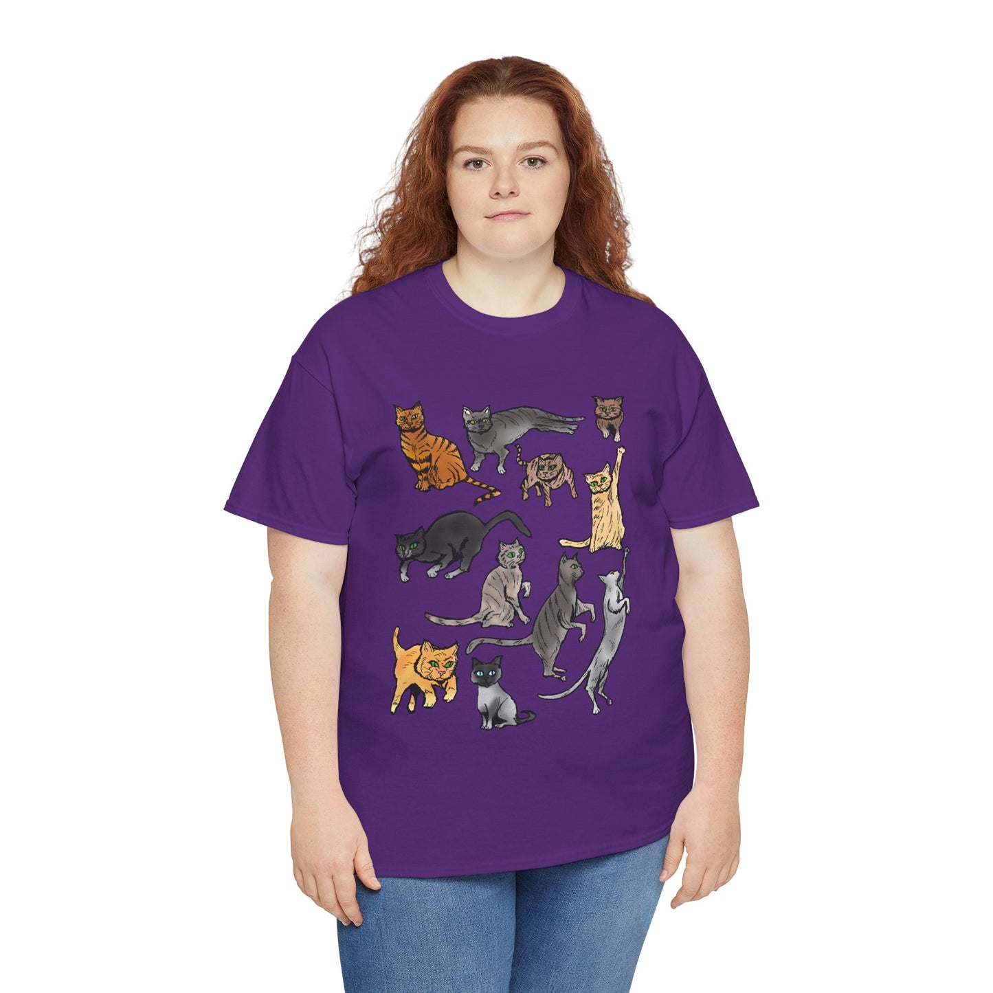 Cats Collage T-Shirt — Cute Cat Illustration Tee for Cat Lovers