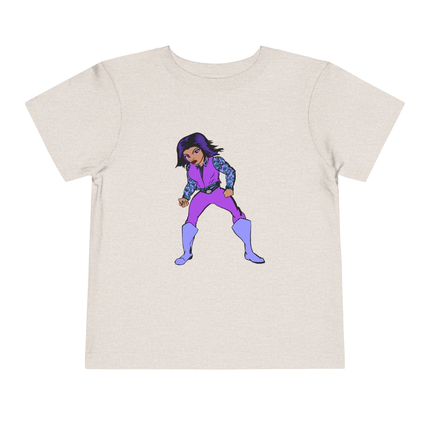 Toddler Tee — Purple Superstar Heroine Graphic Shirt