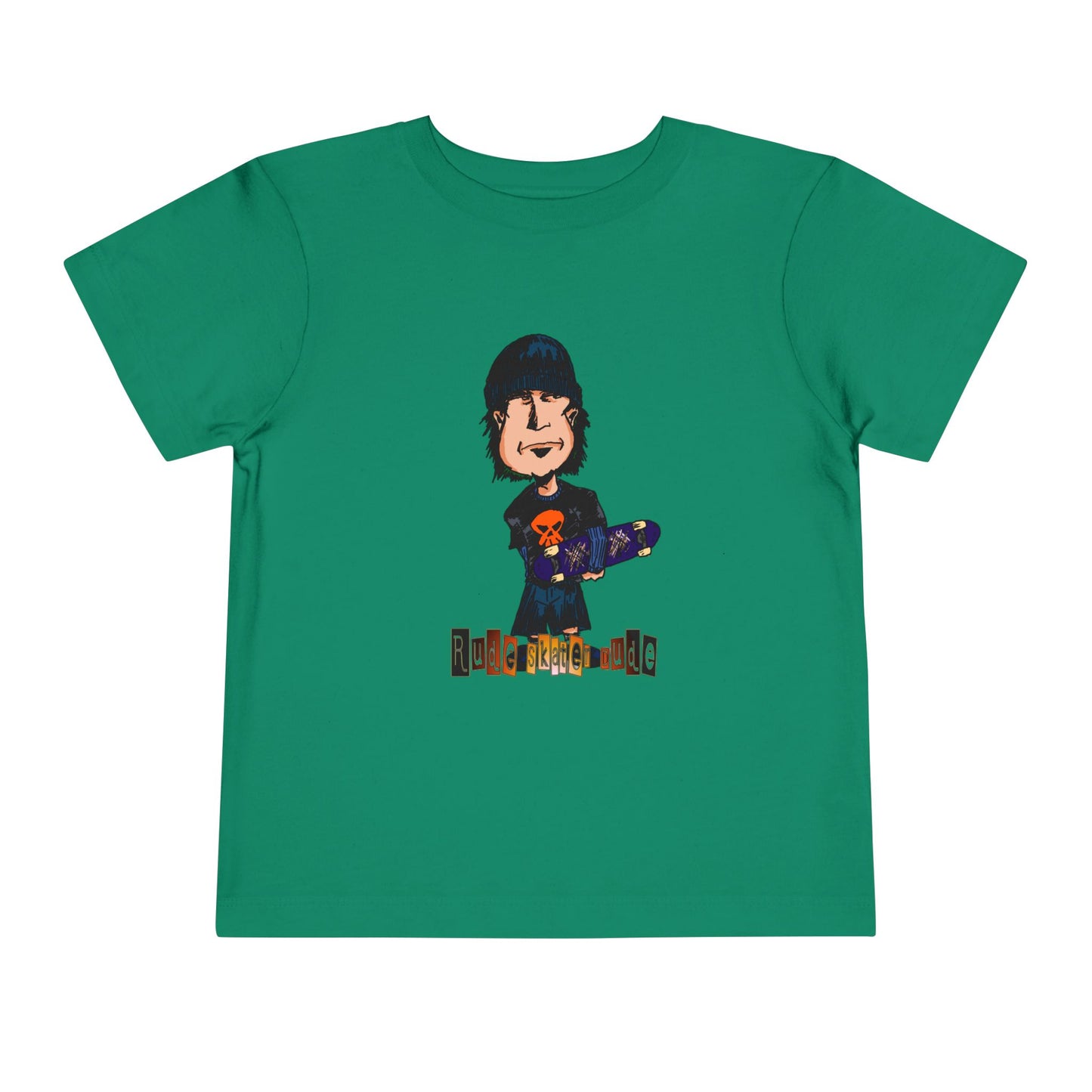 Toddler Tee — Cute Rude Skater Dude Kid Skateboard Graphic Shirt