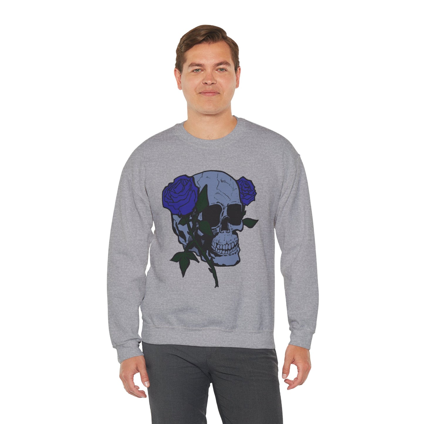Rose Skull Crewneck Sweatshirt for Stylish Comfort