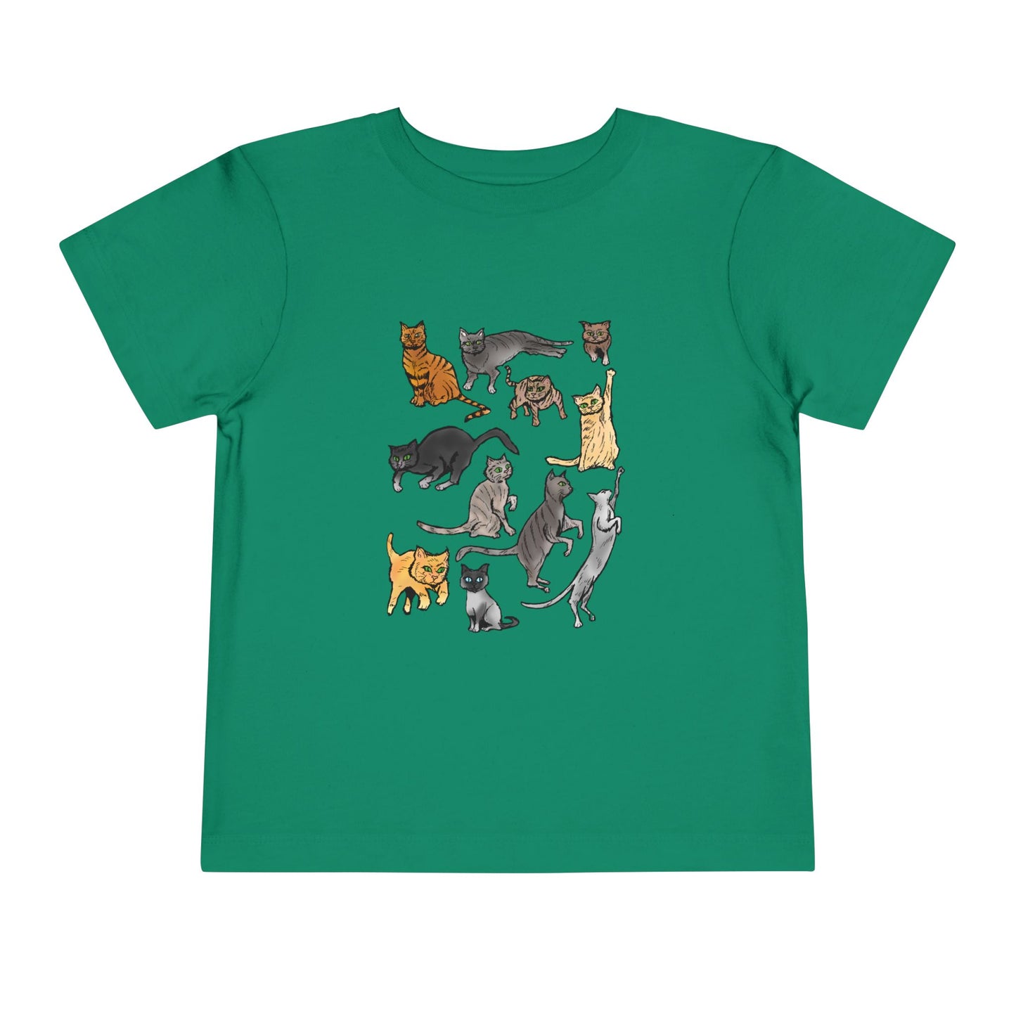 Toddler Tee — Playful Cat Pack Graphic Shirt for Kids
