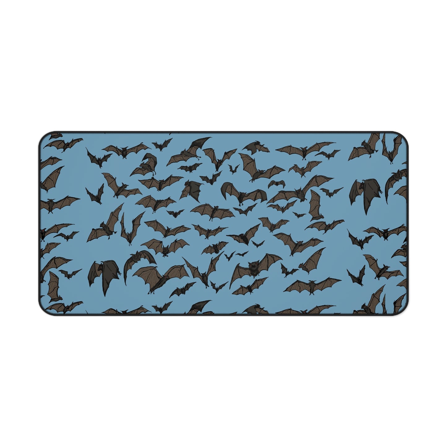 Desk Mat - Hand-Drawn Bats Design by Dalyn Viker Art