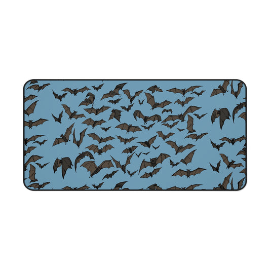 Desk Mat - Hand-Drawn Bats Design by Dalyn Viker Art