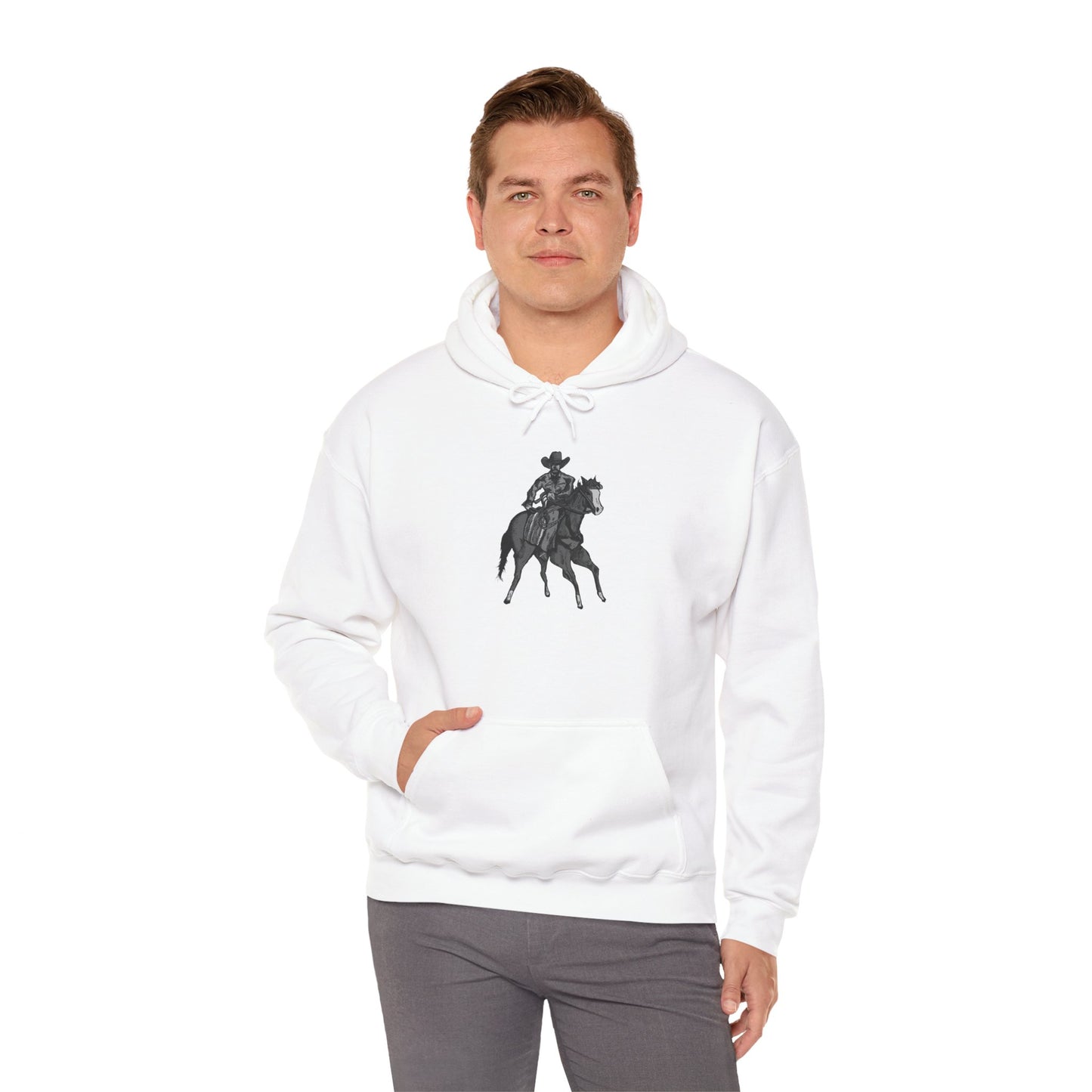 Horseback Rider Silhouette Hoodie – Western Equestrian Graphic Sweatshirt