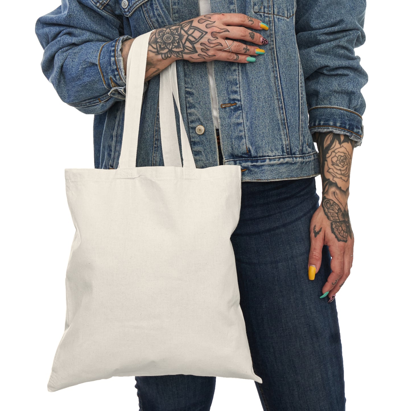 Unique Skull Tote Bag - Eco-Friendly Natural Canvas Shopper