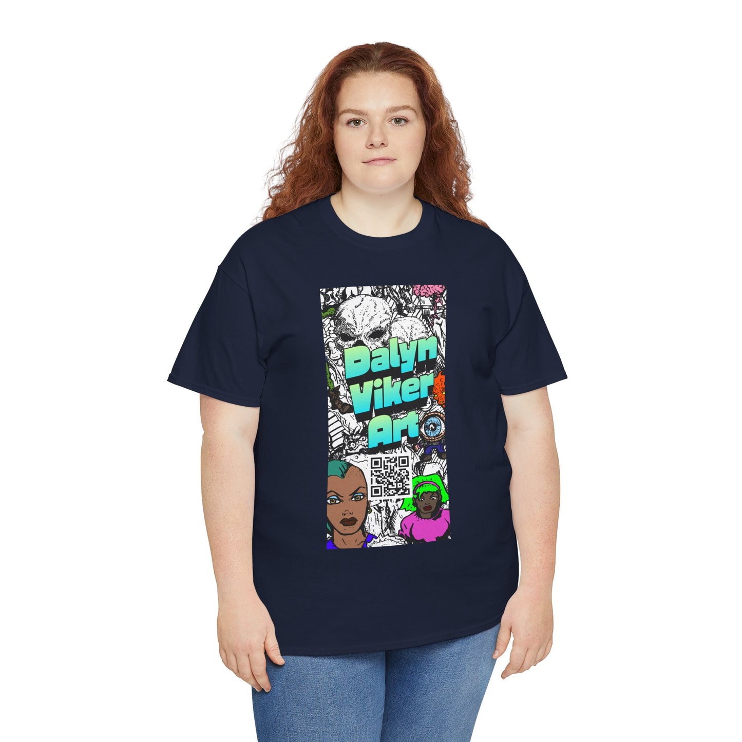 Graphic Art T-Shirt — "Dalyn Viker Art" Vertical Collage Tee