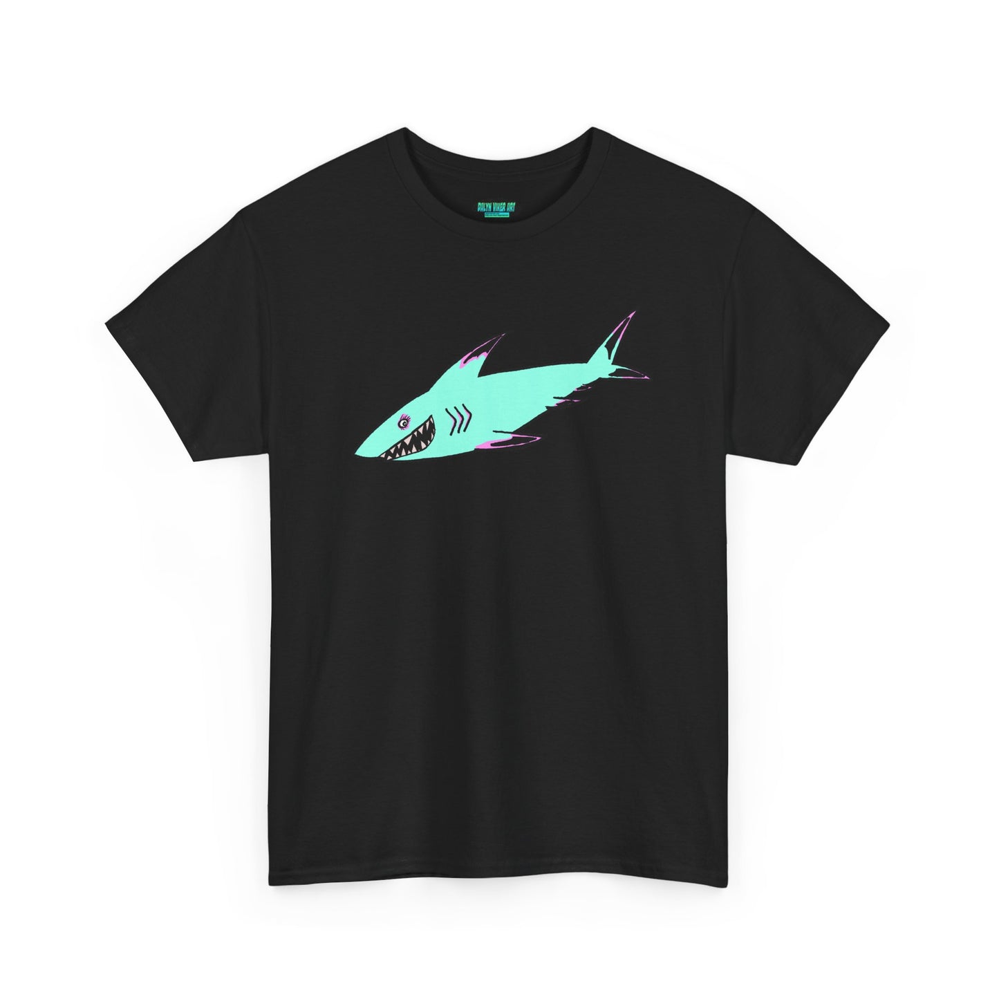 Cool Shark Graphic Unisex Heavy Cotton Tee, Ocean Lover Shirt, Beachwear, Casual Everyday Tee, Gift for Sharks Fans