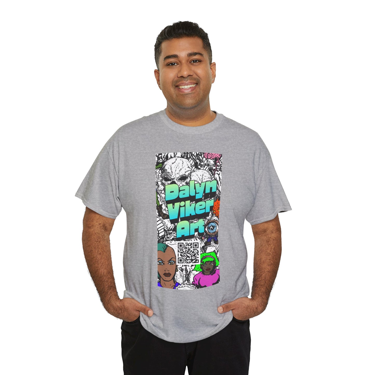 Graphic Art T-Shirt — "Dalyn Viker Art" Vertical Collage Tee