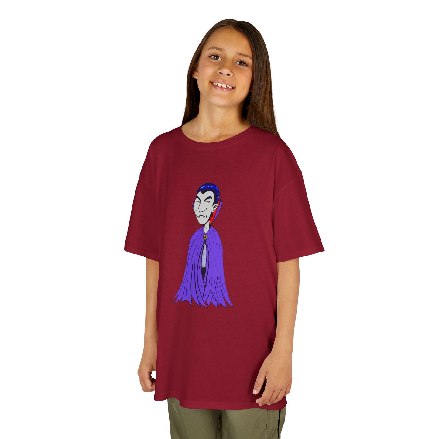 Kids Vampire T-Shirt — Cute Purple Dracula Tee for Halloween