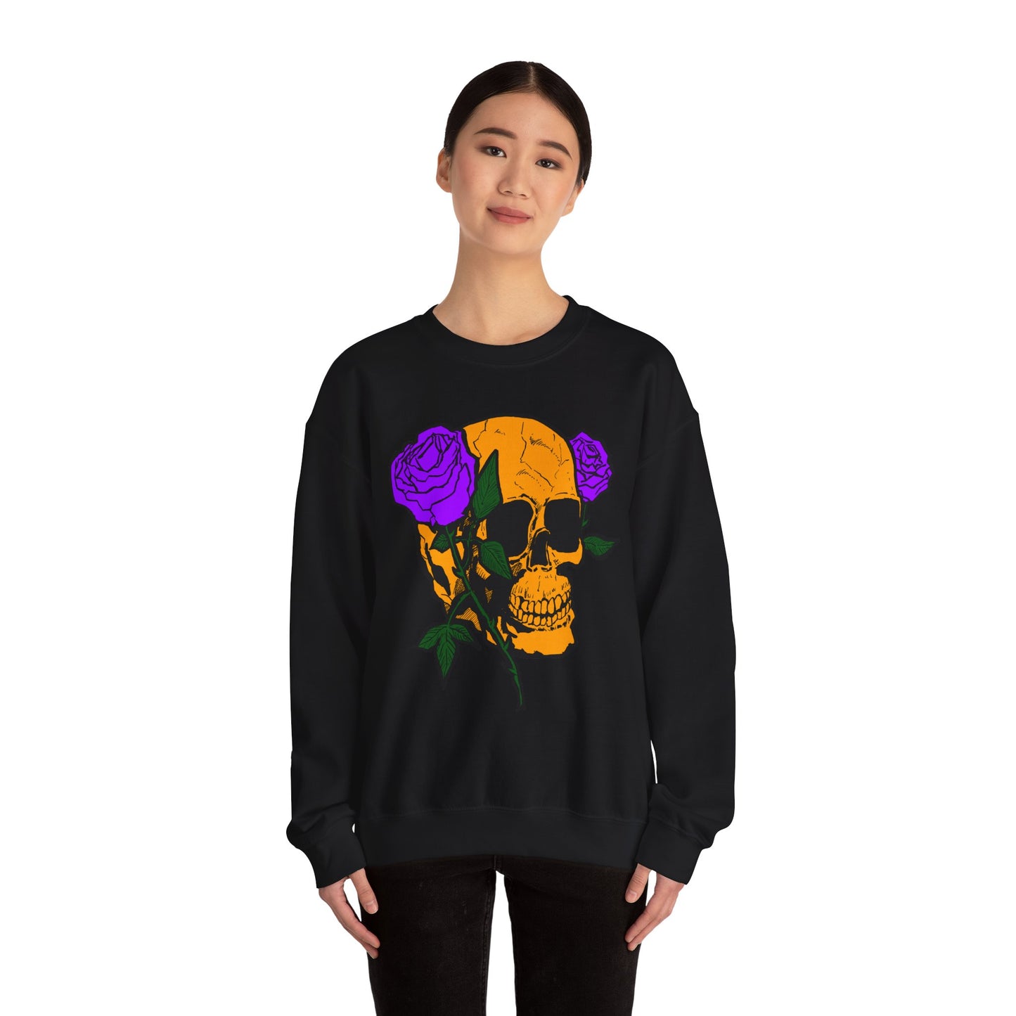 Skull & Roses Sweatshirt - Unisex Heavy Blend™ Crewneck
