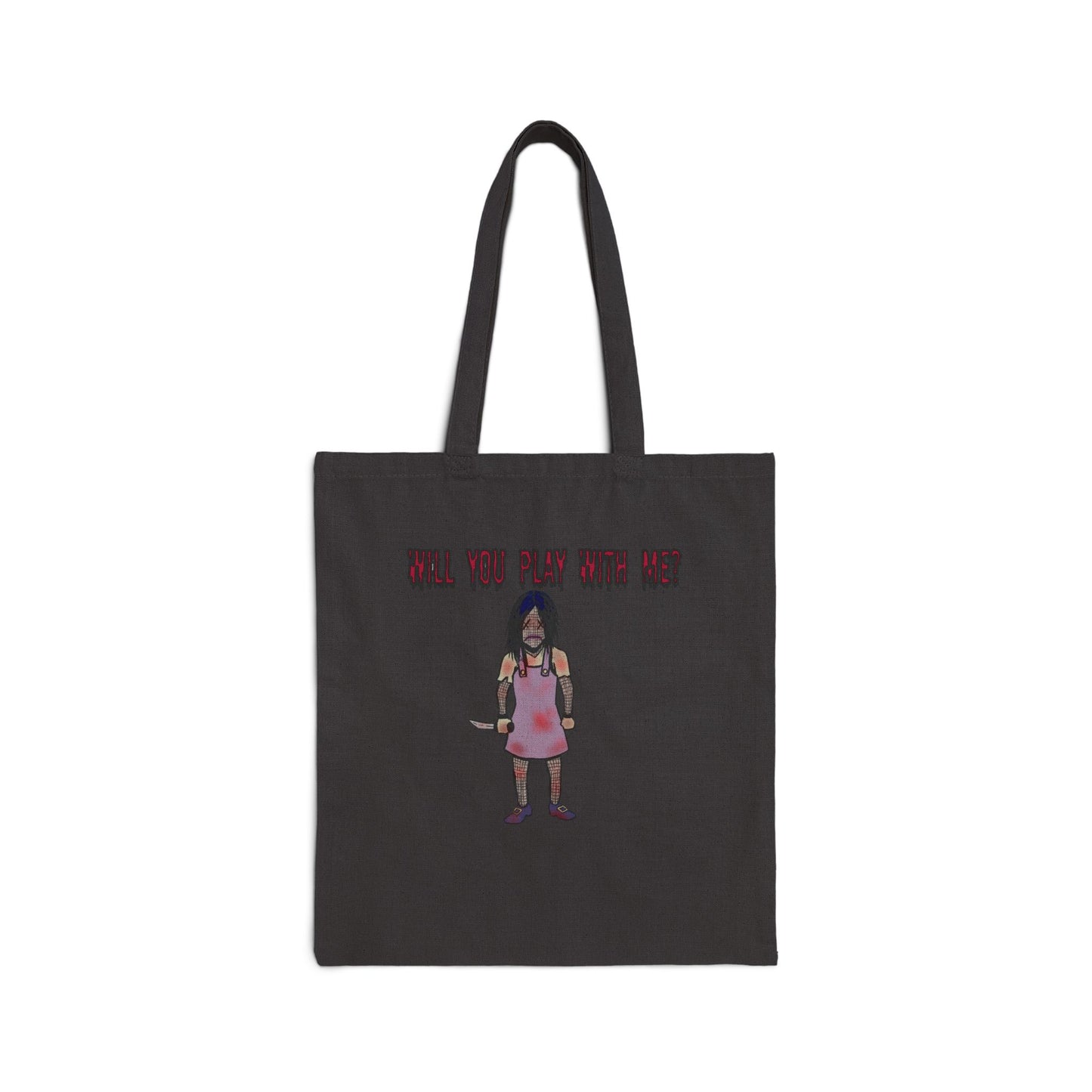 Will You Play With Me?  Cotton Canvas Tote Bag