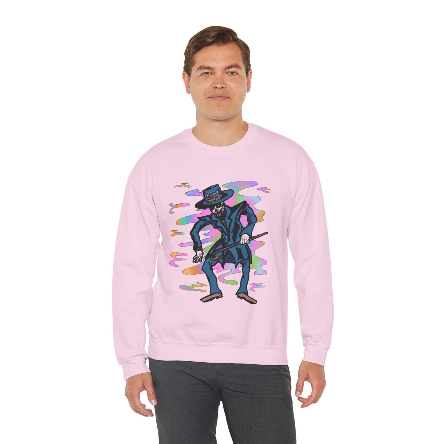 Vibrant Voodoo Graphic Crewneck Sweatshirt - Unisex Halloween Vibe