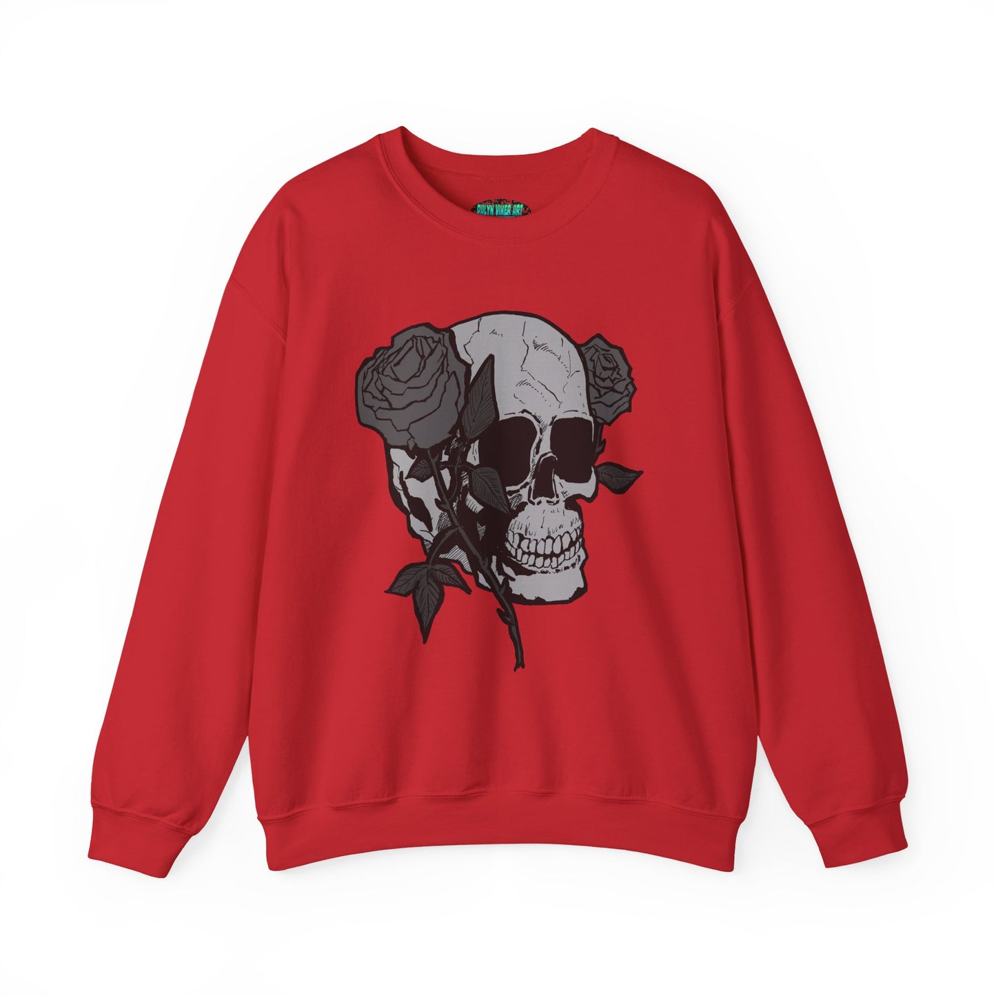 Skull and Roses Crewneck Sweatshirt - Unisex Heavy Blend™