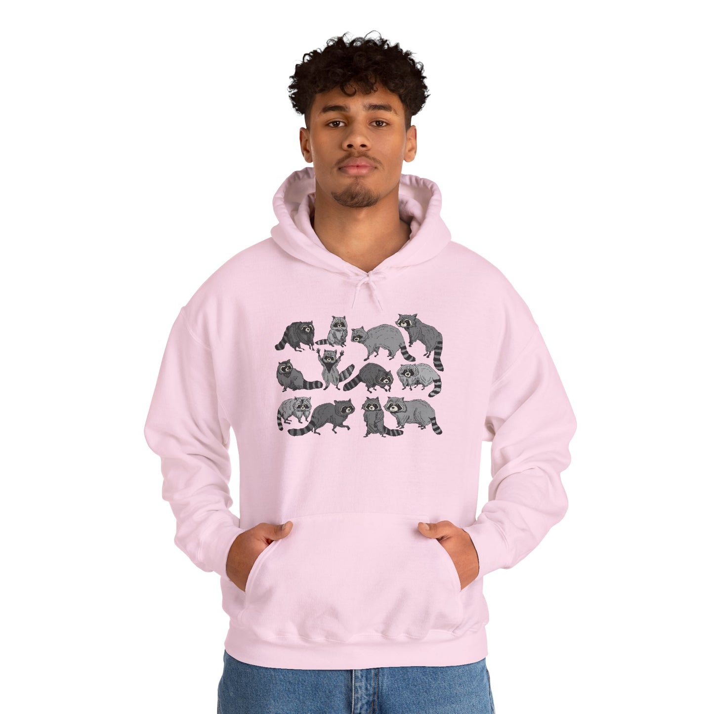 Cute Raccoons Hoodie, Cozy Unisex Sweatshirt, Perfect Gift for Pet Lovers, Casual Wear, Fun Fashion