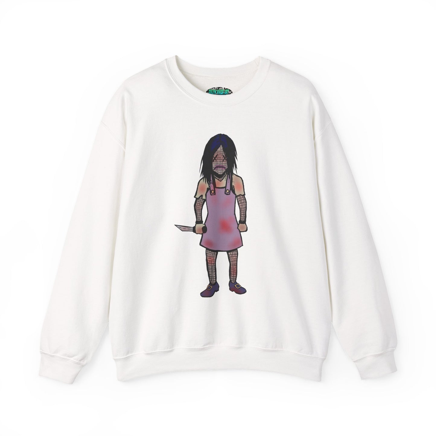 Evil Doll Edgy Graphic Sweatshirt for Unique Style