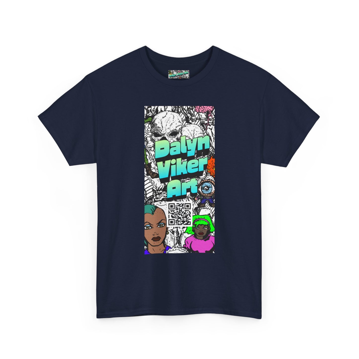 Graphic Art T-Shirt — "Dalyn Viker Art" Vertical Collage Tee