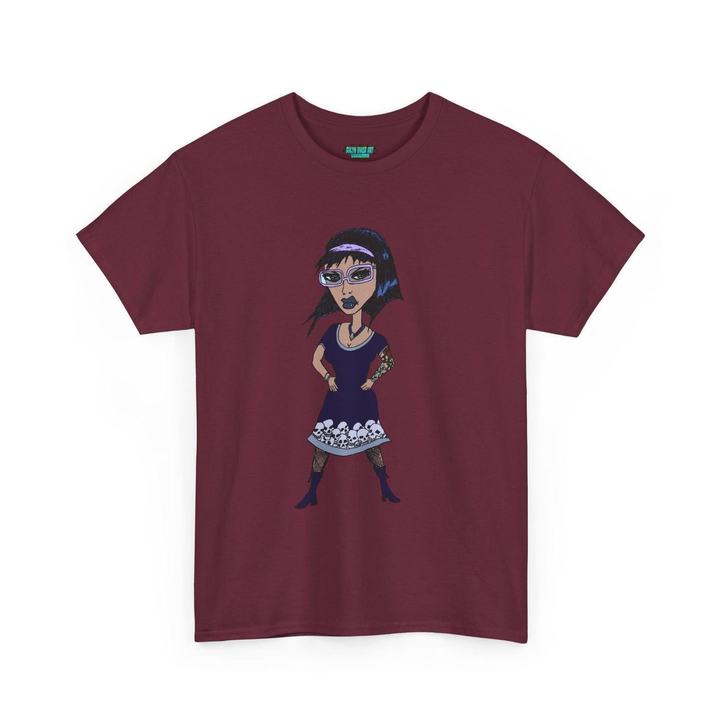 Gothic Doll T-Shirt — Retro Vampire Girl Graphic Tee