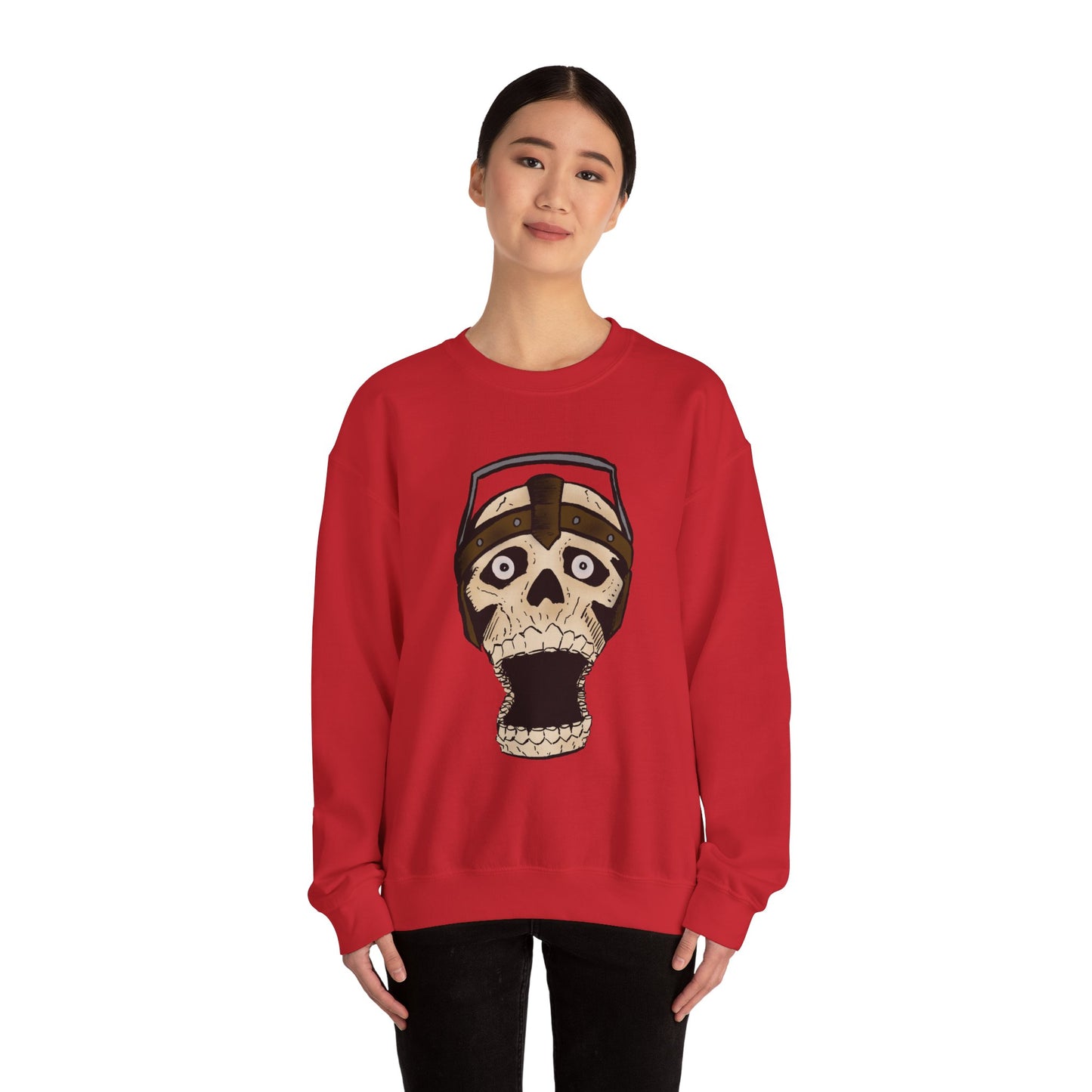 Screaming Skull Graphic Crewneck Sweatshirt - Unisex Heavy Blend™