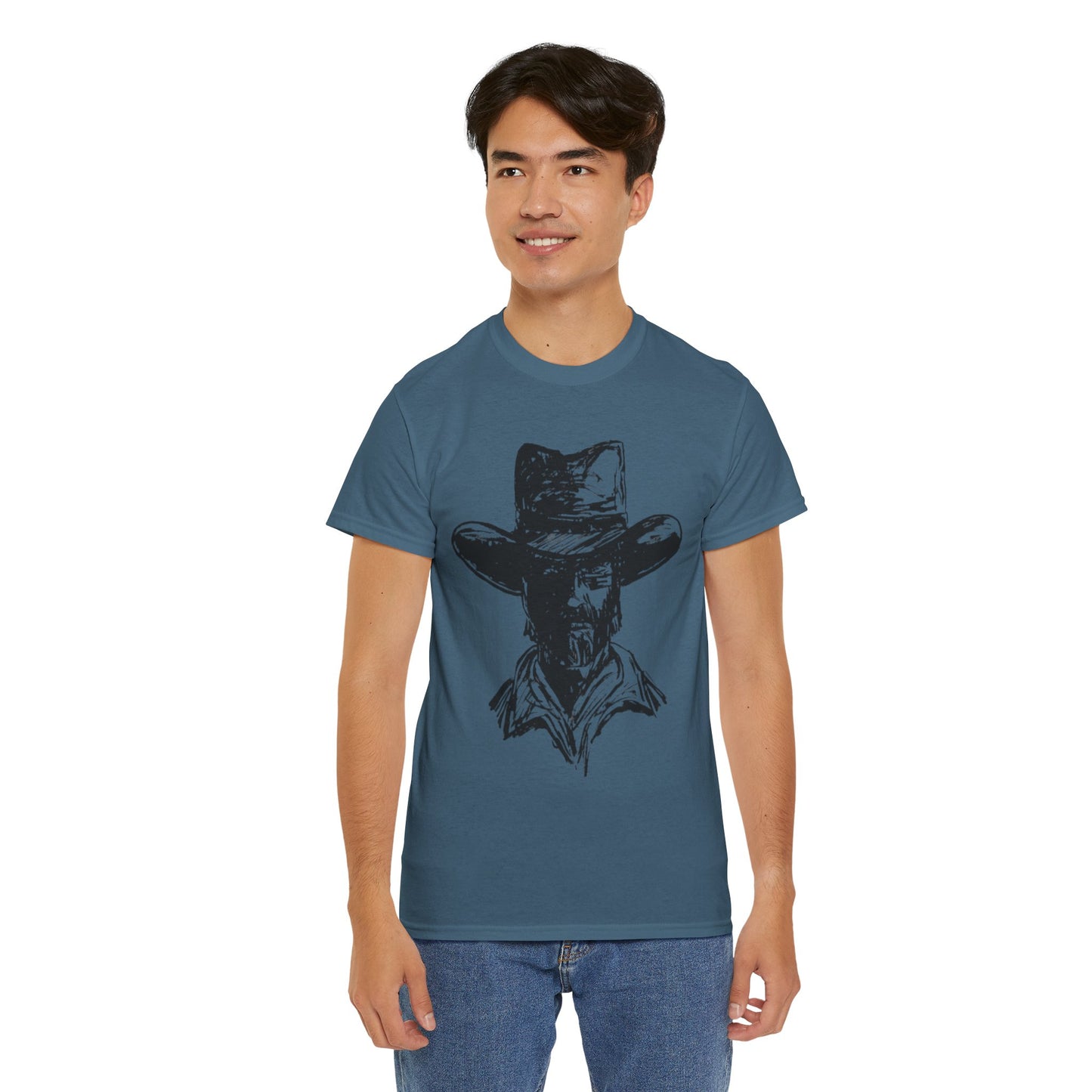 Rustic Cowboy Graphic Unisex Heavy Cotton Tee