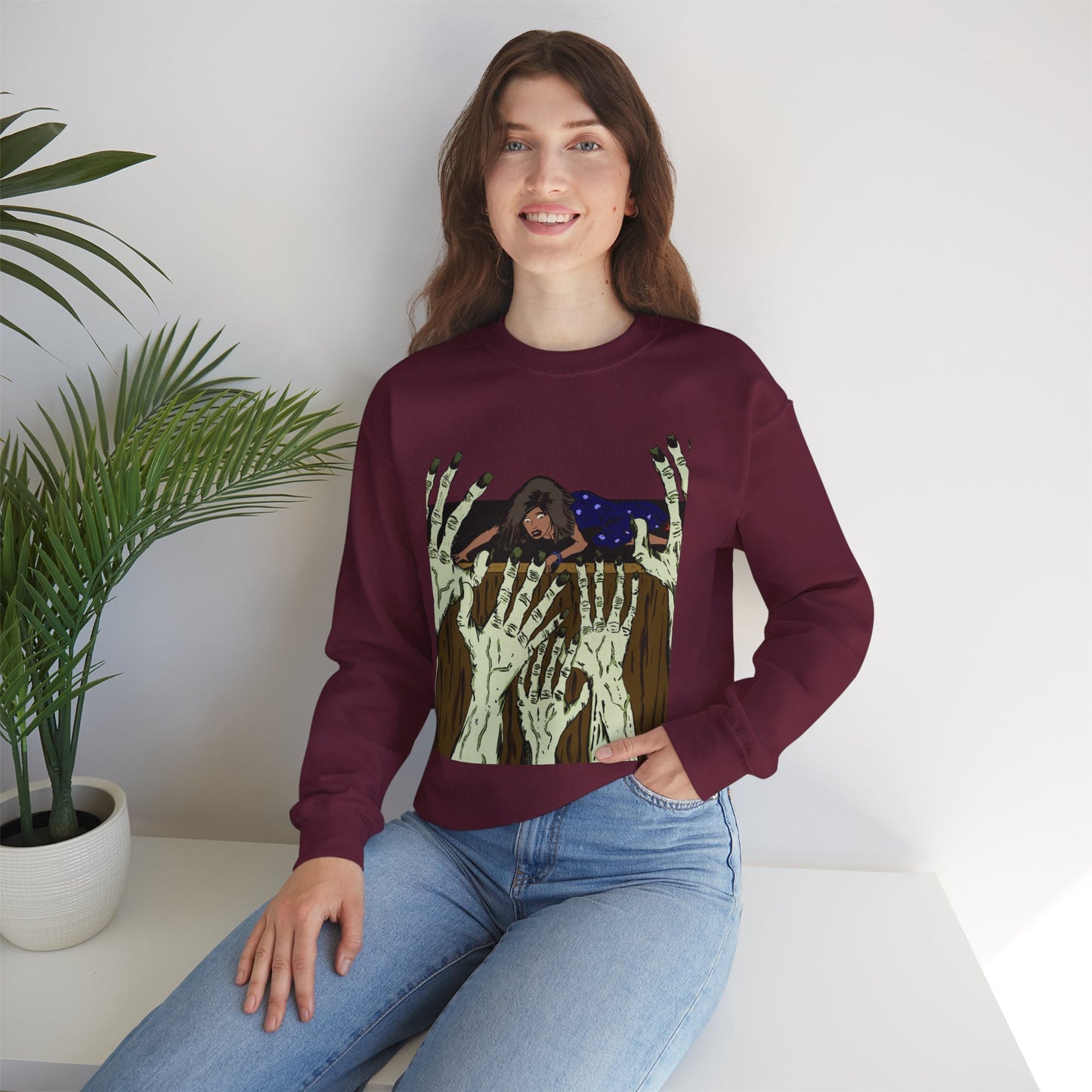Haunting Hands Crewneck Sweatshirt - Unisex Heavy Blend™