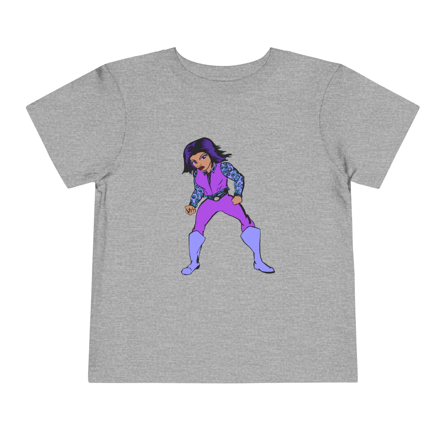 Toddler Tee — Purple Superstar Heroine Graphic Shirt
