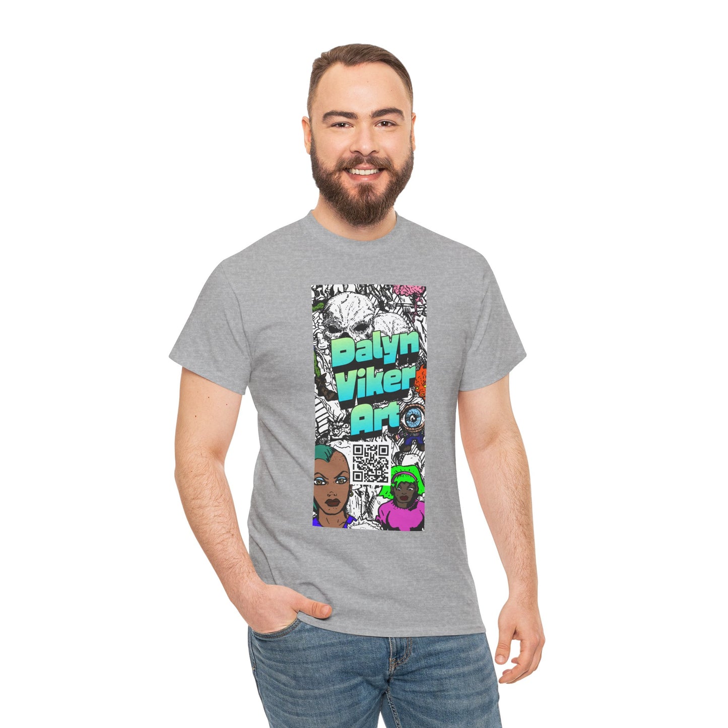 Graphic Art T-Shirt — "Dalyn Viker Art" Vertical Collage Tee