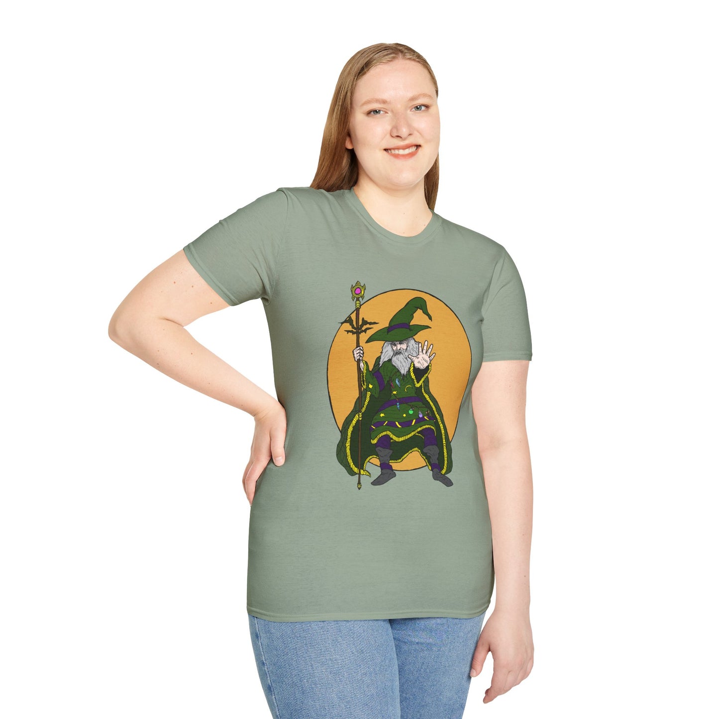 Wizard Staff Unisex T-Shirt - Magical Sorcerer Fantasy Tee